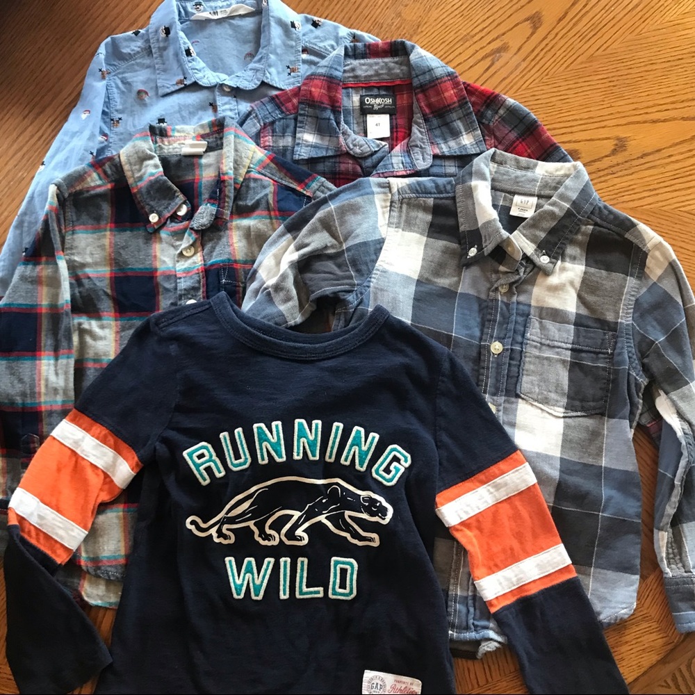 Toddler Boys L/S Shirt Lot Size 4T